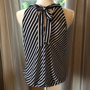 Navy and White Striped Blouse 🎀